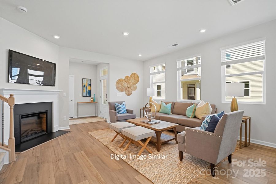 Furnished interior view inside a new home in Bailey Run, Charlotte (Image 7). Furnished interior view inside a new home in Bailey Run, Charlotte (Image 7).