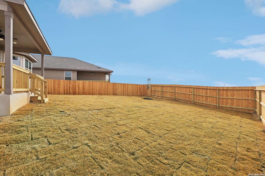 Exterior details and patio area of a home in Lark Canyon, New Braunfels (Image 27).