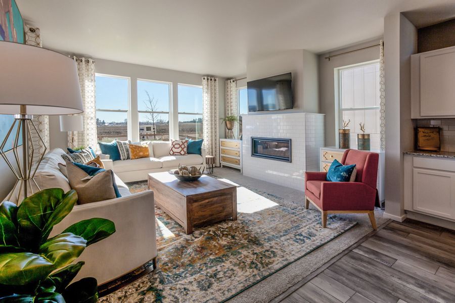 Representative furnished interior of a home built from the Rowling by Hartford Homes in Trailside, Timnath (Image 13).