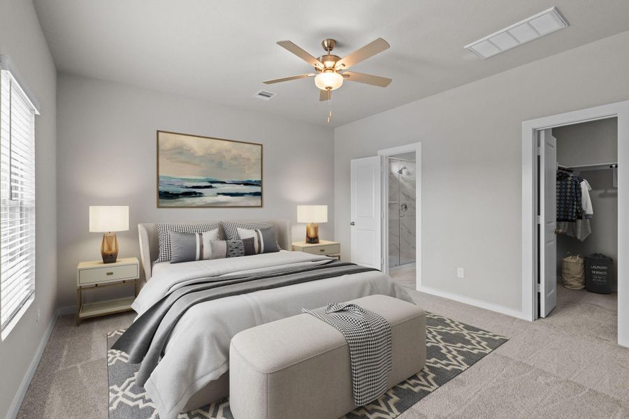 Furnished interior view inside a new home in Laurel Landing 40', Alvin (Image 5). Furnished interior view inside a new home in Laurel Landing 40', Alvin (Image 5).