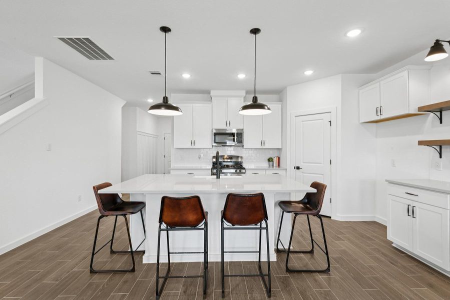 Gourmet island kitchen