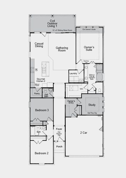 Additional Highlights Include: Gourmet kitchen, extended owner's suite, slide-in tub at owner's suite, sliding glass door at gathering room, and bench at owner's entry Additional Highlights Include: Gourmet kitchen, extended owner's suite, slide-in tub at owner's suite, sliding glass door at gathering room, and bench at owner's entry