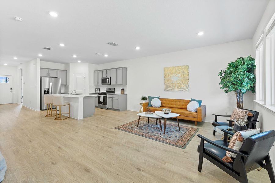Furnished interior view inside a new home in Brooks Ranch, Kyle (Image 3).
