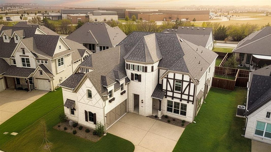 Aerial view of residential area Aerial view of residential area