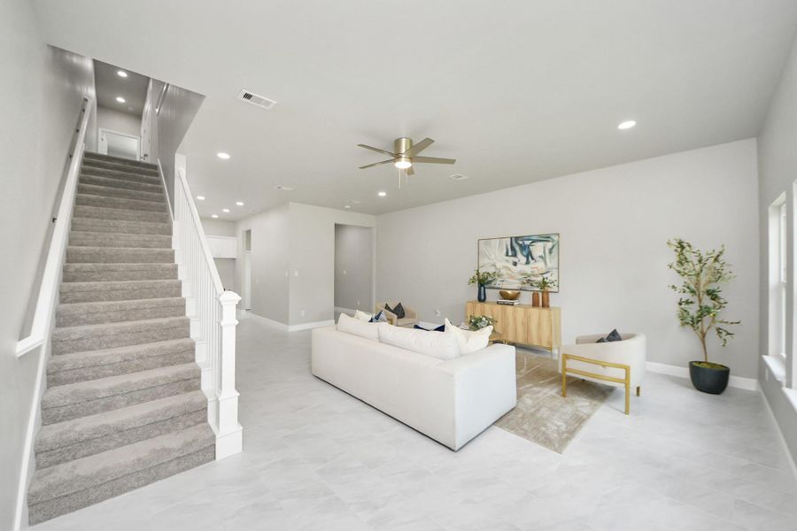 Furnished interior view inside a new home in , Houston (Image 9).