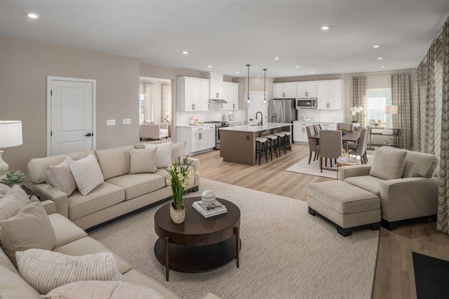 Representative furnished interior of a home built from the Saint Lawrence by Ryan Homes in Muirwood, Murfreesboro (Image 11).