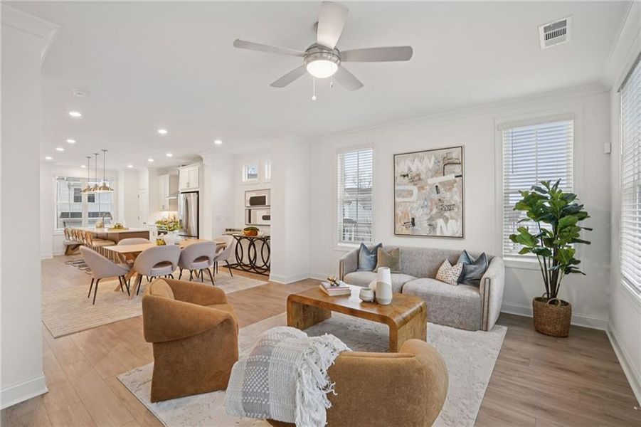 Furnished interior view inside a new home in Palisades Townhomes, Cumming (Image 5).