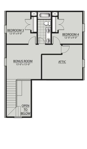 2D floor plan layout for the Beacon II D by DSLD Homes in Two Step Farm, Montgomery, TX (Image 3). 2D floor plan layout for the Beacon II D by DSLD Homes in Two Step Farm, Montgomery, TX (Image 3).