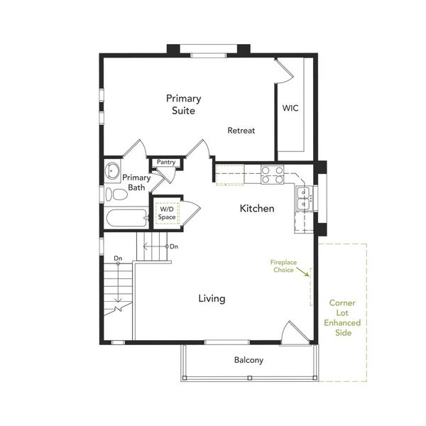 2D floor plan layout of this home in Reunion, Commerce City, CO (Image 4).