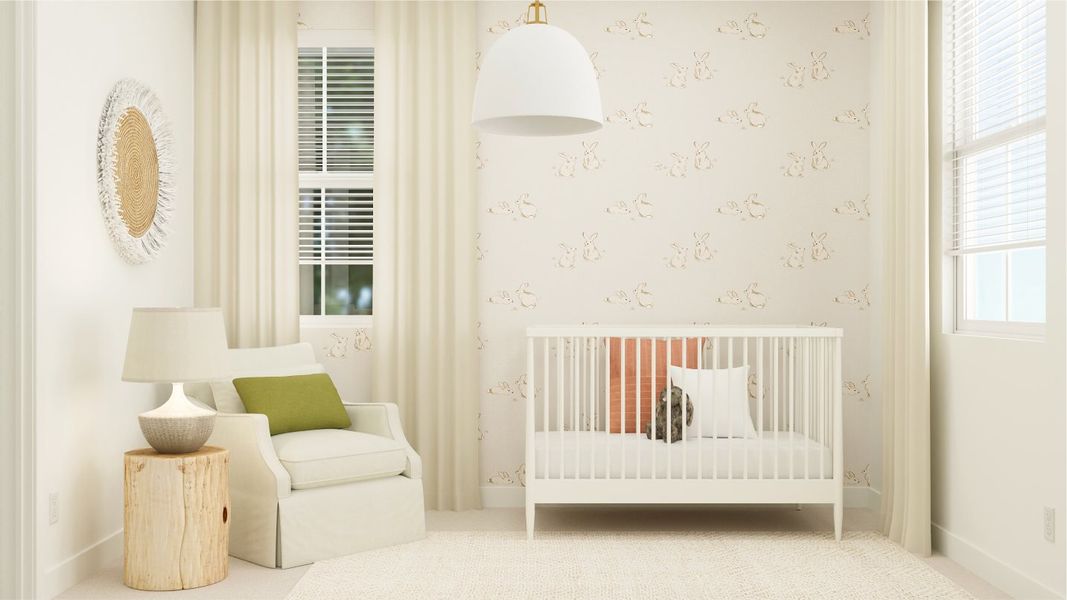 Bed3 styled as a nursery