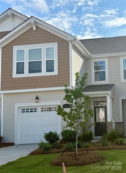Front exterior of a new home in Bailey Run, Charlotte, NC, highlighting curb appeal (Image 20). Front exterior of a new home in Bailey Run, Charlotte, NC, highlighting curb appeal (Image 20).