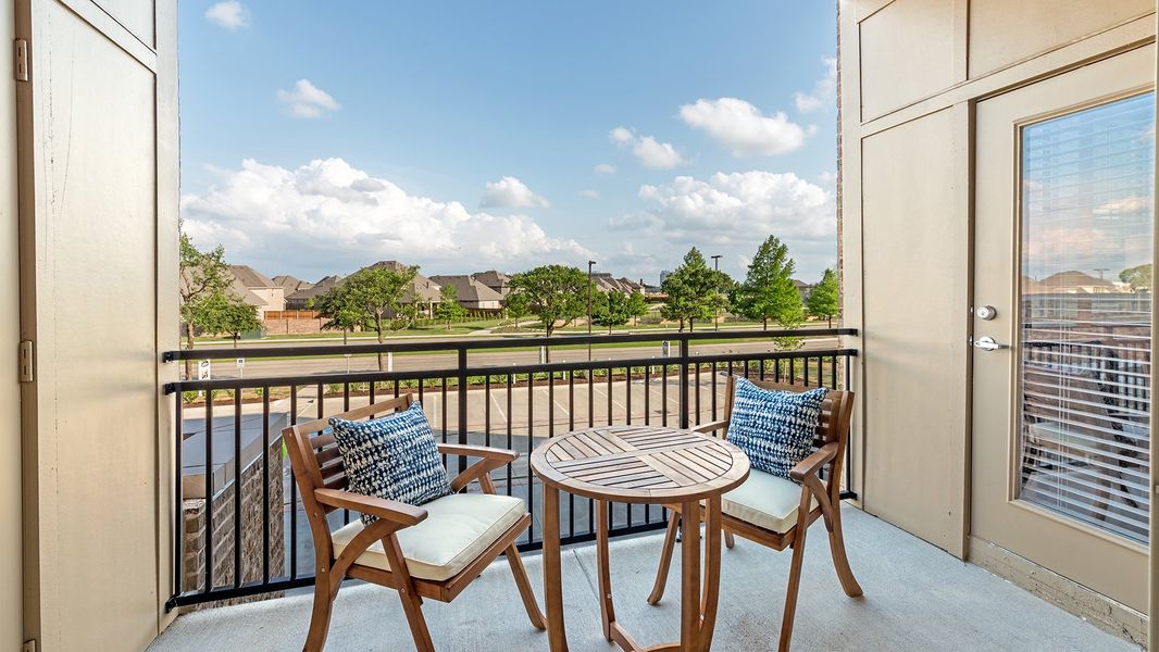 Exterior details and patio area of a home in Gatherings® at Twin Creeks, Allen (Image 2).