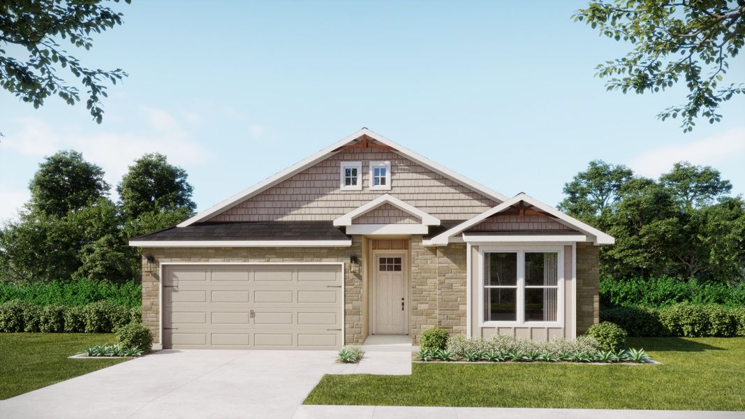 Representative exterior photo of a completed home built from the Blanco by Flintrock Builder in Ridge at Knob Creek Single Family, Temple, TX (Image 5).