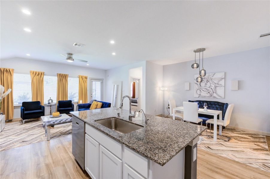 Furnished interior view inside a new home in Palm Royal Estates, Baytown (Image 9). Furnished interior view inside a new home in Palm Royal Estates, Baytown (Image 9).