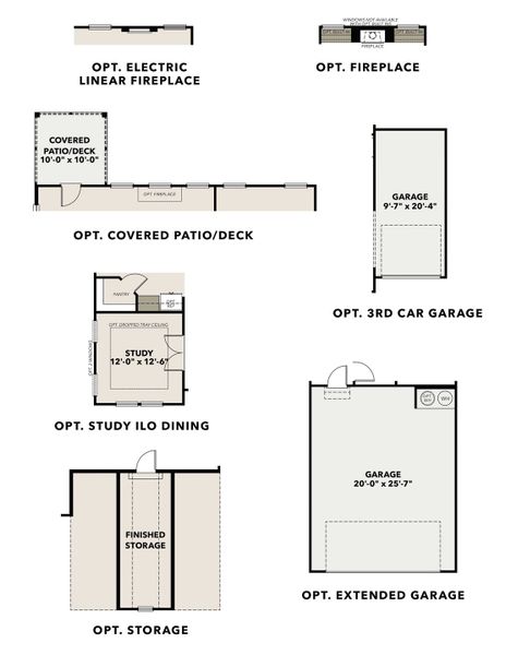 2D floor plan layout for the The Ash C by Davidson Homes LLC in Wehunt Meadows, Hoschton, GA (Image 4).