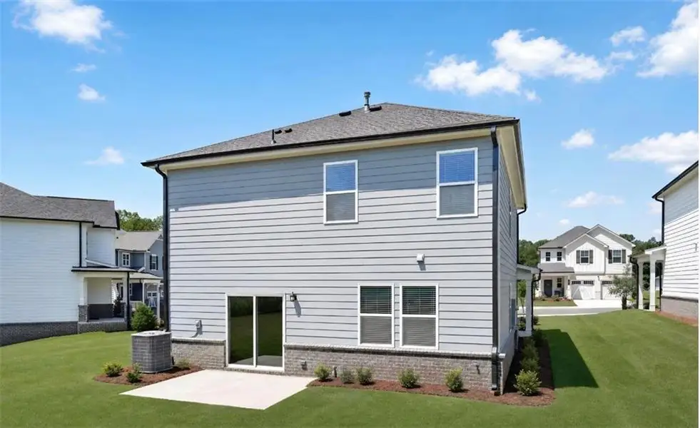 Exterior details and patio area of a home in Millers Pointe, Conyers (Image 2).