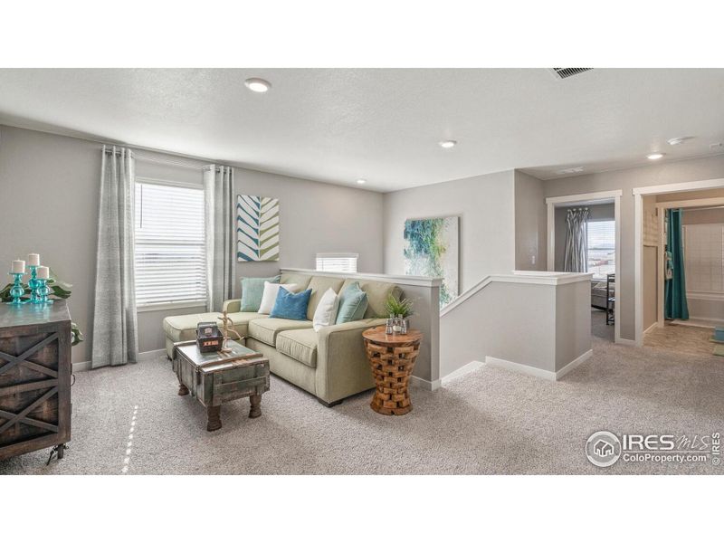 Furnished interior view inside a new home in Fossil Creek Ranch, Windsor (Image 16). Furnished interior view inside a new home in Fossil Creek Ranch, Windsor (Image 16).