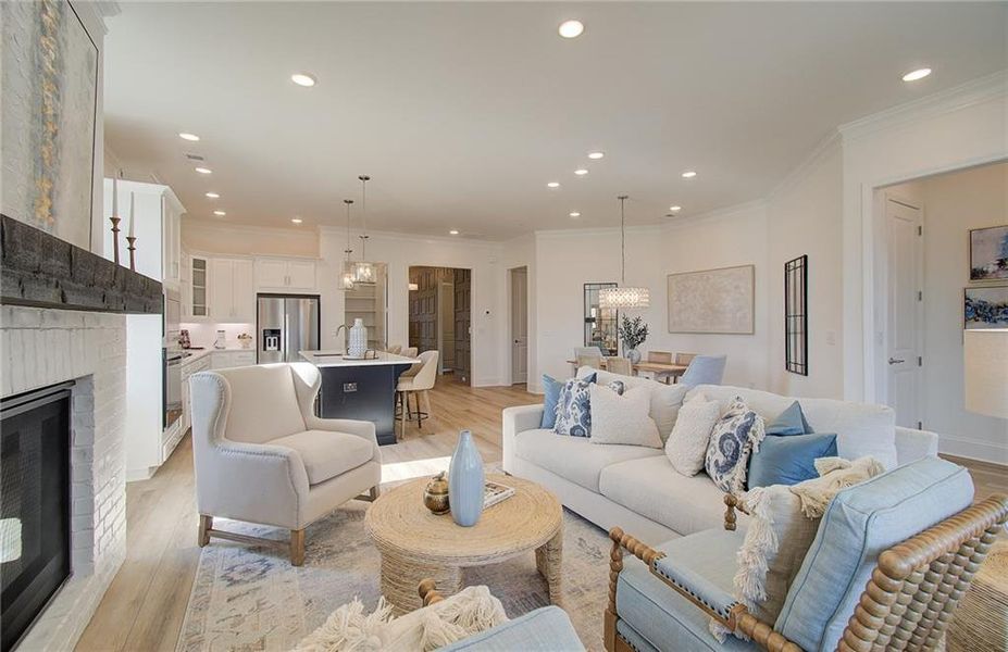 Furnished interior view inside a new home in Courtyards at Traditions, Cumming (Image 43).