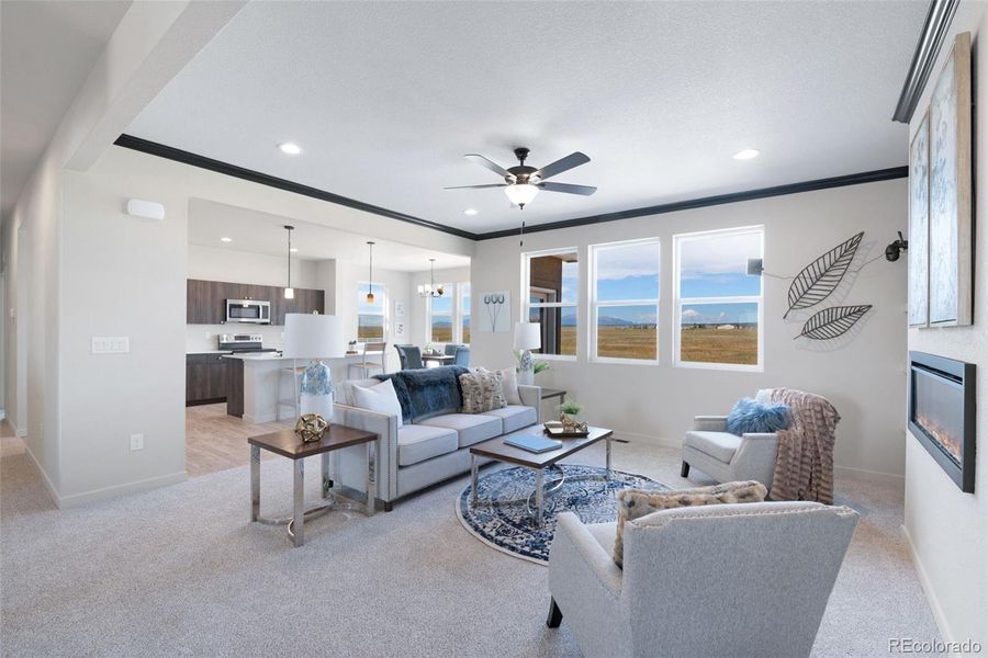 Furnished interior view inside a new home in , Pueblo West (Image 36).