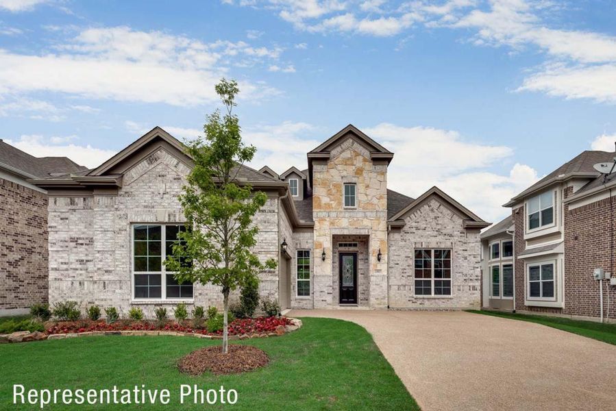 Representative exterior photo of a completed home built from the Grand Whitehall by Grand Homes in Grand Oaks, Celina, TX (Image 31).