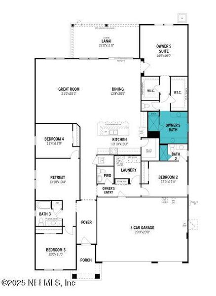 2D floor plan layout of this home in RiverTown - Forest, St. Johns, FL (Image 2). 2D floor plan layout of this home in RiverTown - Forest, St. Johns, FL (Image 2).