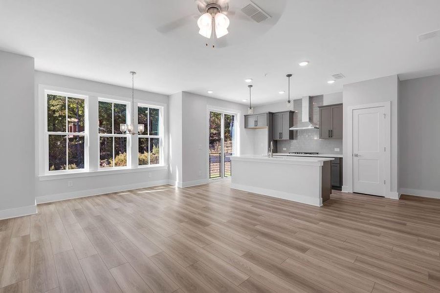 Spacious, unfurnished interior of a new home in Echo Park, Suwanee (Image 11). Spacious, unfurnished interior of a new home in Echo Park, Suwanee (Image 11).