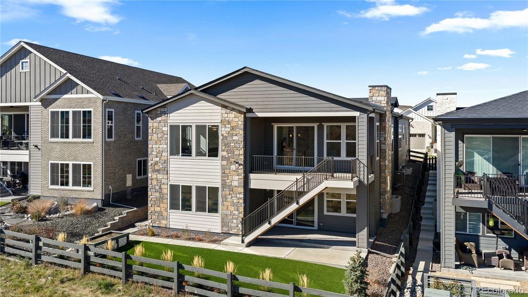Exterior details and patio area of a home in , Castle Pines (Image 26). Exterior details and patio area of a home in , Castle Pines (Image 26).