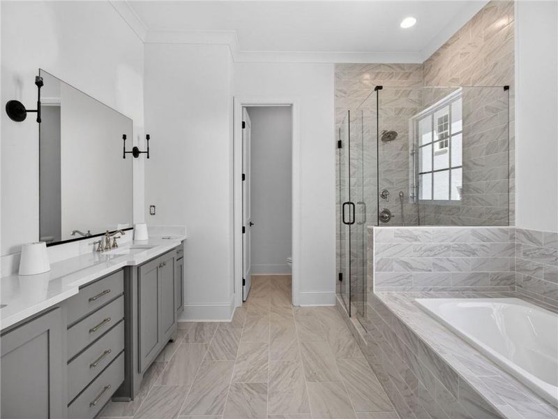 Furnished interior view inside a new home in , Suwanee (Image 34).