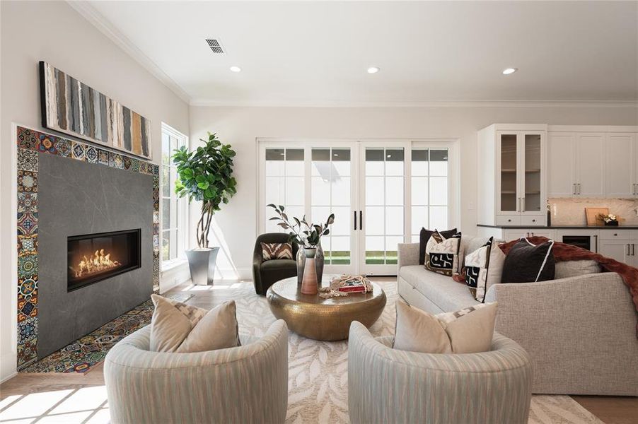 Furnished interior view inside a new home in , Flower Mound (Image 28).