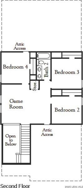 2D floor plan layout of this home in Garden Grove, San Antonio, TX (Image 3).