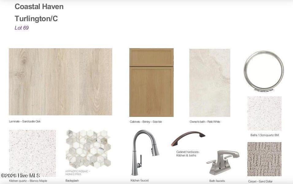 Sample of building materials used in homes in Coastal Haven, Leland (Image 24).