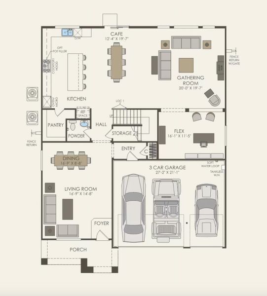 2D floor plan layout for the Layton by Pulte Homes in The Landings at Saint Johns, St. Johns, FL (Image 4). 2D floor plan layout for the Layton by Pulte Homes in The Landings at Saint Johns, St. Johns, FL (Image 4).