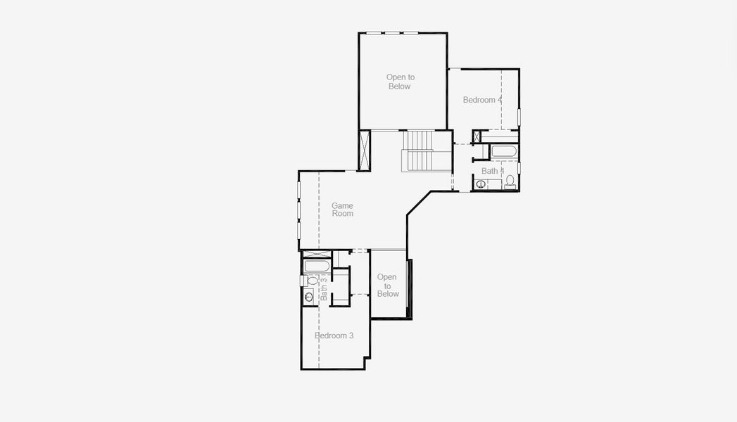 2D floor plan layout for the Goodlow by Coventry Homes in Hillside Village 50', Celina, TX (Image 4).