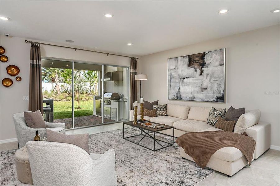 Furnished interior view inside a new home in Timber Ridge, Plant City (Image 6). Furnished interior view inside a new home in Timber Ridge, Plant City (Image 6).