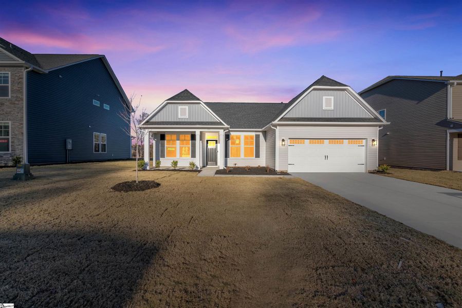 Front exterior of a new home in Lynbrook, Boiling Springs, SC, highlighting curb appeal (Image 2).