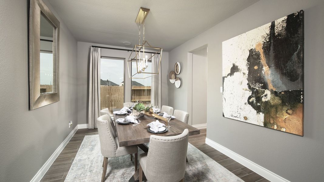 Furnished interior view inside a new home in Bridgeland, Cypress (Image 32).