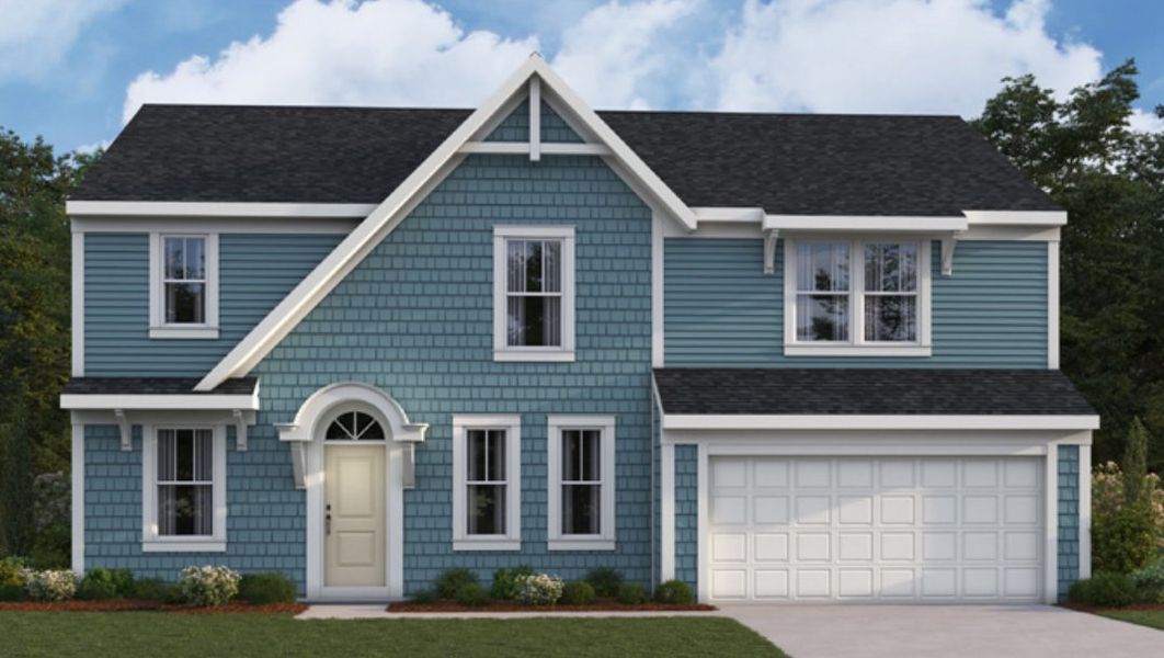 Representative exterior photo of a completed home built from the Wyatt by Fischer Homes in Breakfast Point East, Panama City Beach, FL (Image 2).
