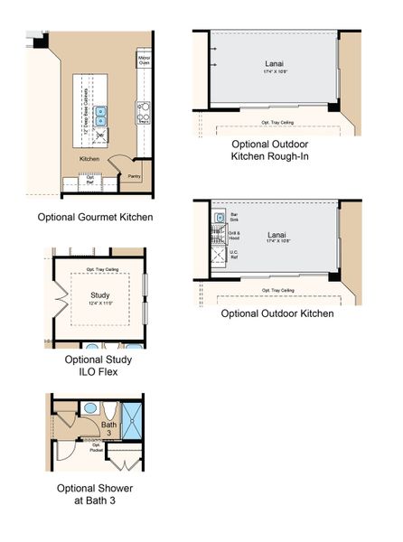 2D floor plan layout of this home in Esplanade at St. Marys, St. Marys, GA (Image 3).
