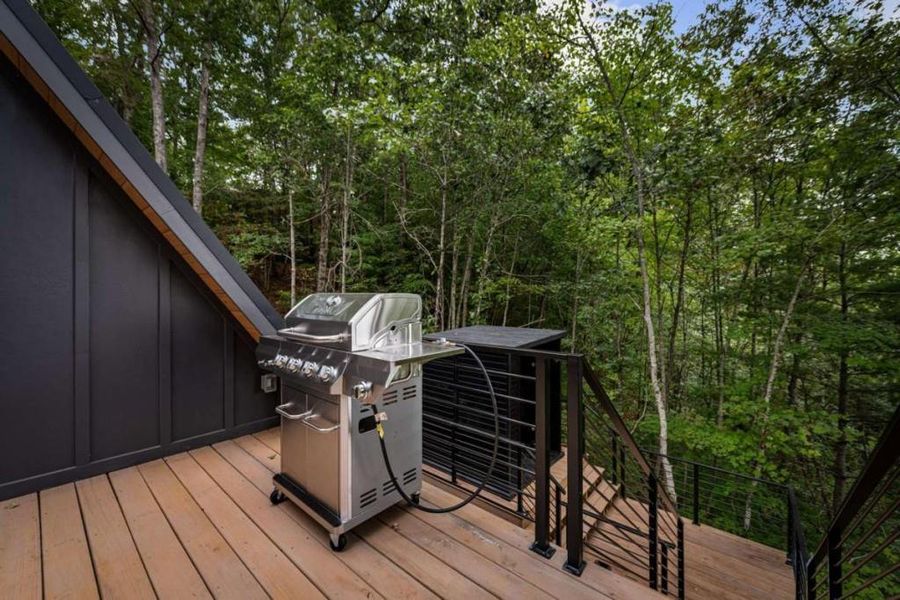 Exterior details and patio area of a home in , Blue Ridge (Image 31).