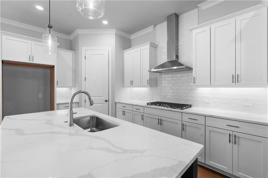 Furnished interior view inside a new home in Palisades Single Family, Cumming (Image 8).