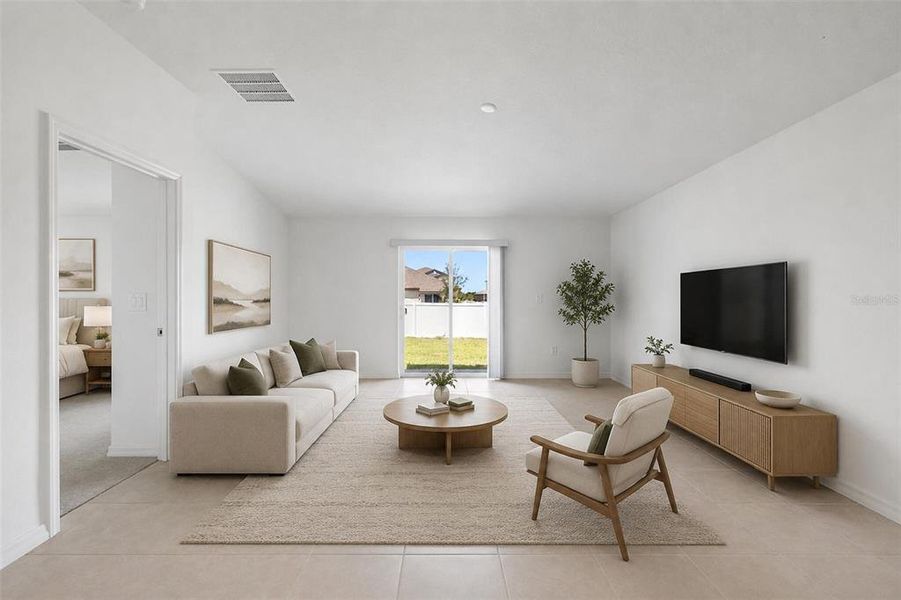 Furnished interior view inside a new home in Wind Meadows South, Bartow (Image 7).