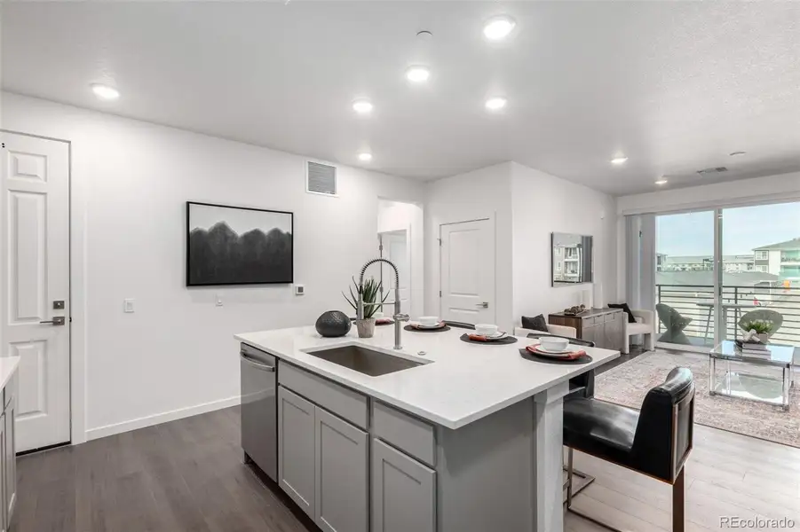 Furnished interior view inside a new home in Gateway Commons, Denver (Image 5).