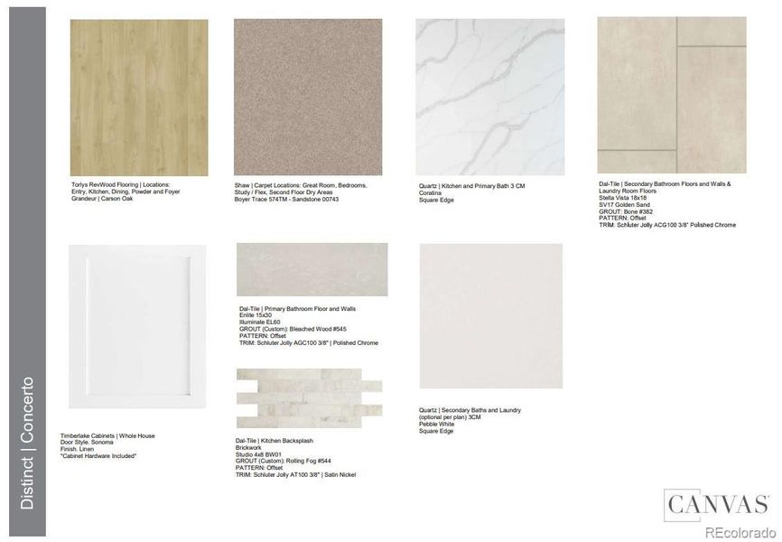 Design Selections. Home is currently under construction, selections subjec to change.