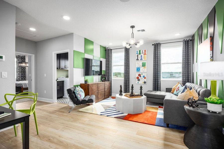 Furnished interior view inside a new home in Center Lake on the Park, St. Cloud (Image 22). Furnished interior view inside a new home in Center Lake on the Park, St. Cloud (Image 22).