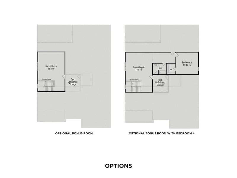 2D floor plan layout for the The Magnolia A by Davidson Homes LLC in Wendell Ridge, Wendell, NC (Image 5).