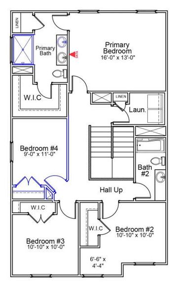 2D floor plan layout of this home in Central Creek, Goose Creek, SC (Image 3).