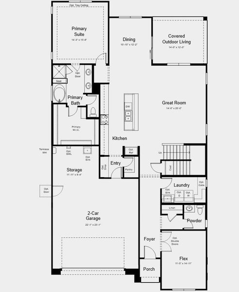 2D floor plan layout for the Victory by Taylor Morrison in Ladera Trails, Peoria, AZ (Image 3).
