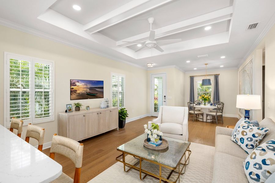 Representative furnished interior of a home built from the Liberty 4 by Neal Communities in Palmera, Venice (Image 12).