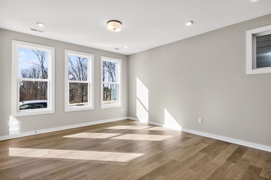 Representative unfurnished interior of a home built from the Lumen A by Homes by Dickerson in Chatham Park, Pittsboro (Image 10).