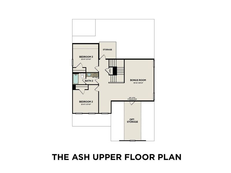 2D floor plan layout for the The Ash A by Davidson Homes LLC in Woods Crossing, Gallatin, TN (Image 6). 2D floor plan layout for the The Ash A by Davidson Homes LLC in Woods Crossing, Gallatin, TN (Image 6).